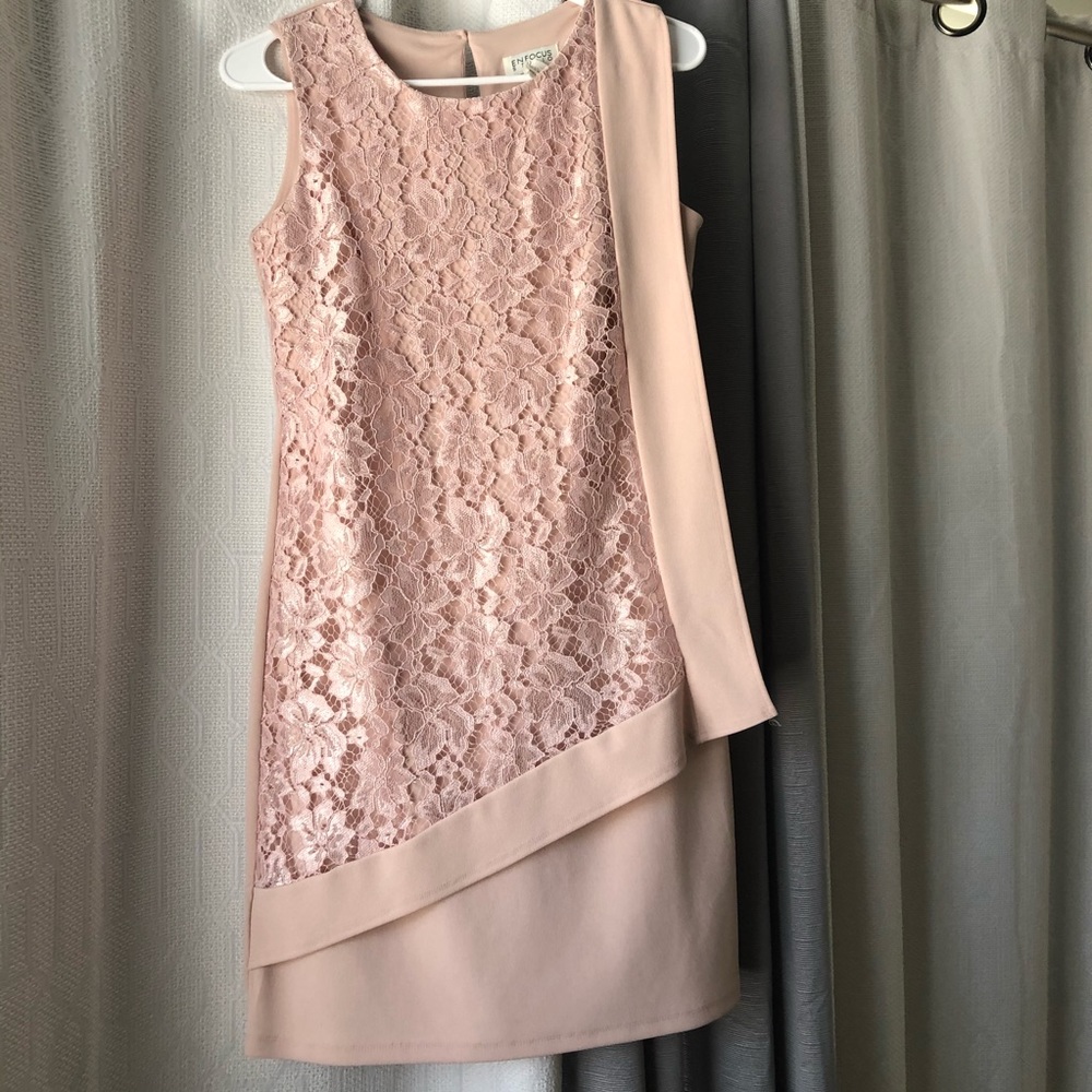 Sleeveless Dress with Lace Detail